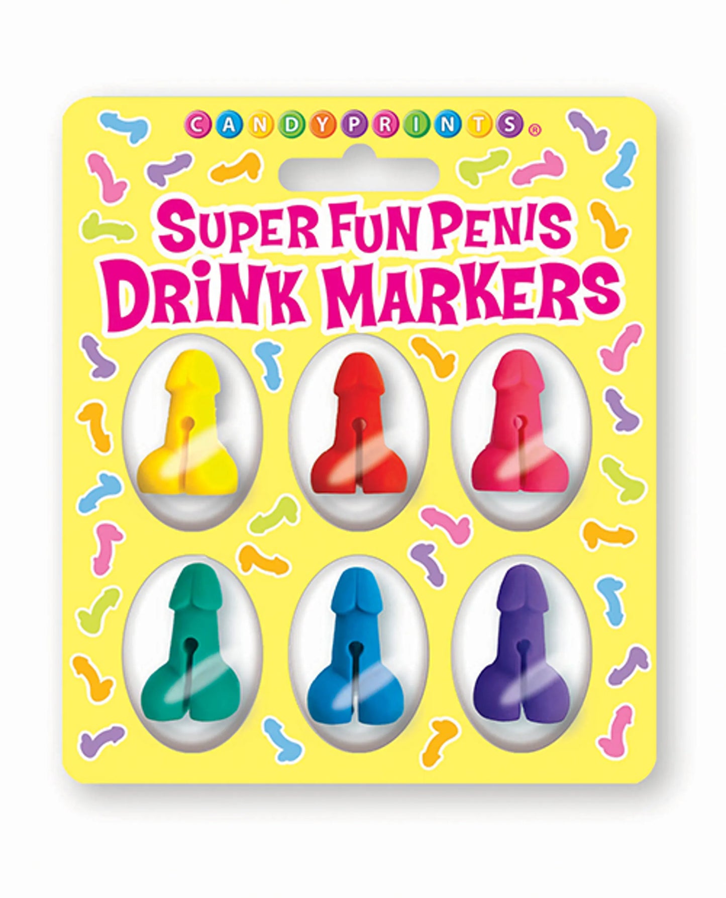 SUPER FUN PENIS SILICONE DRINK MARKERS