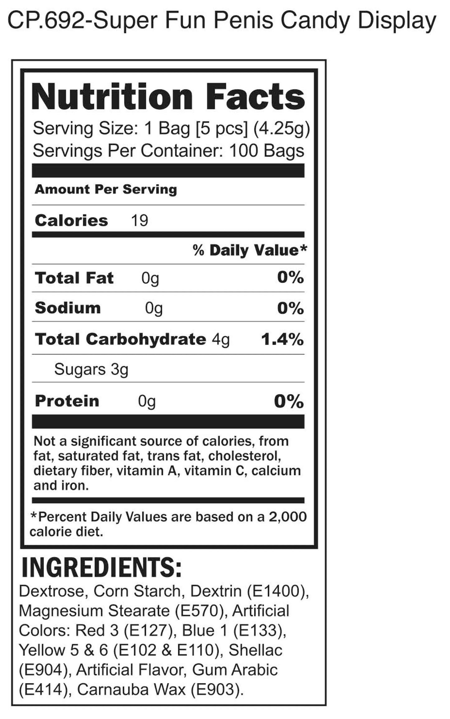 SUPER FUN PENIS CANDY DISPLAY