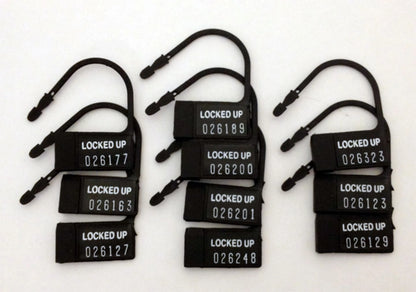CHASTITY 10 PACK ONE TIME USE PLASTIC LOCKS