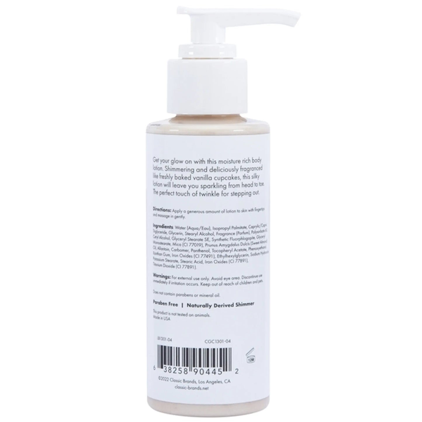 GLOW VANILLA CUPCAKE SHIMMER LOTION GOLD 4 FL OZ
