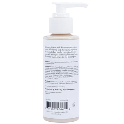 GLOW VANILLA CUPCAKE SHIMMER LOTION GOLD 4 FL OZ