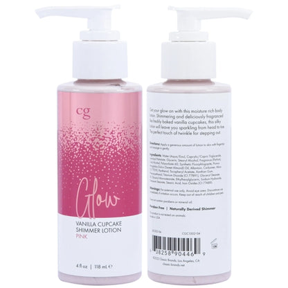 GLOW VANILLA CUPCAKE SHIMMER LOTION PINK 4 FL OZ