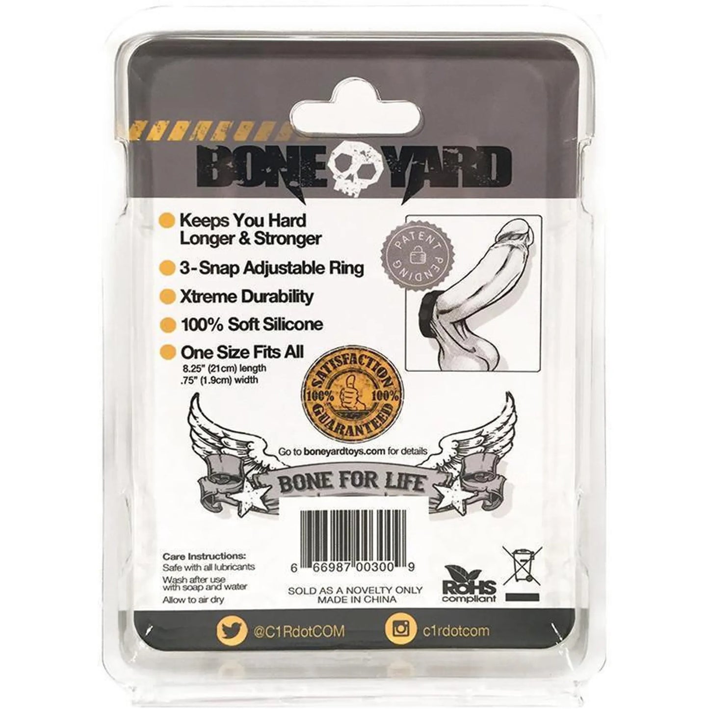 BONEYARD COCK STRAP BLACK