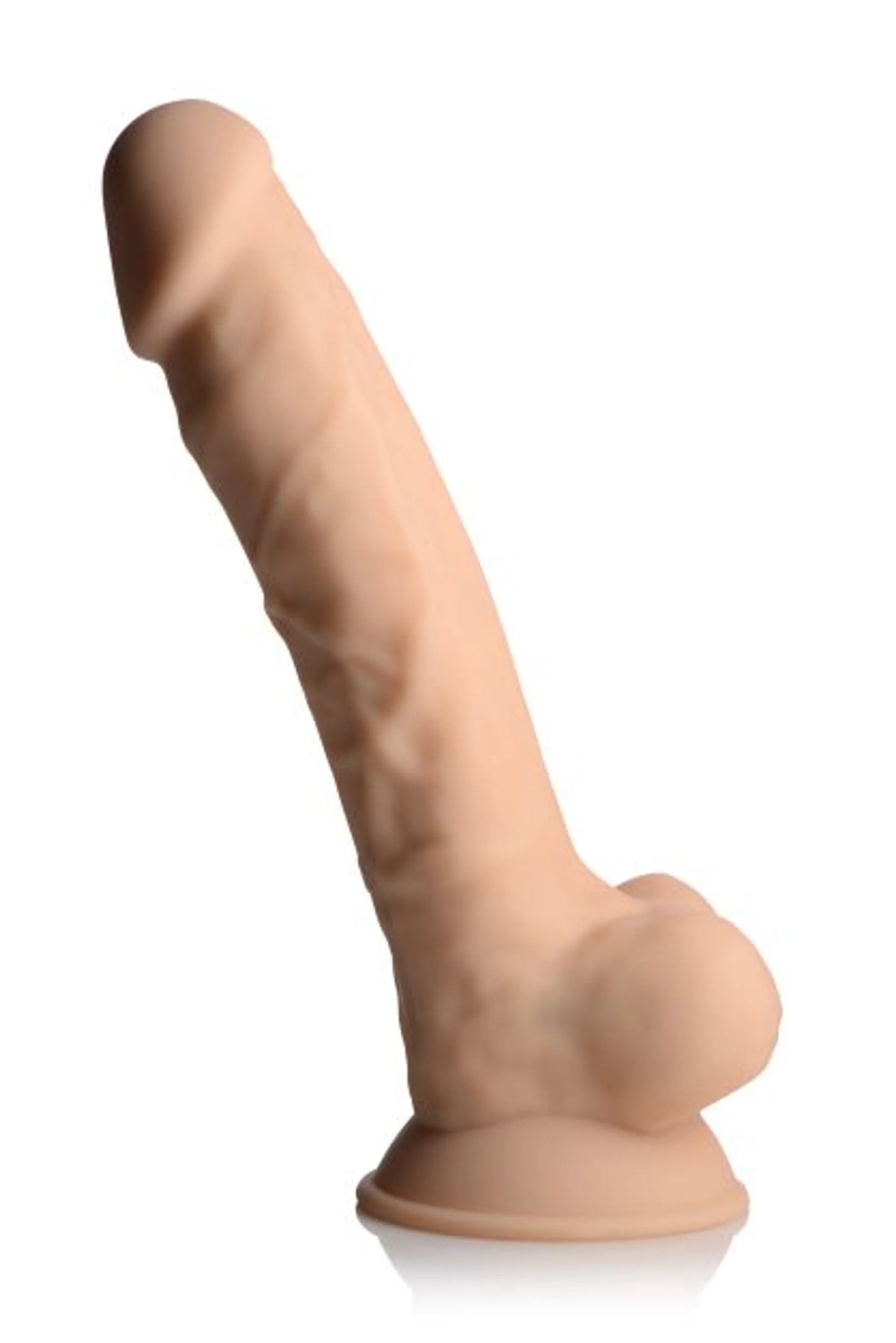 FLESHSTIXXX 8IN VIBRATING DILDO W/ BALLS LIGHT