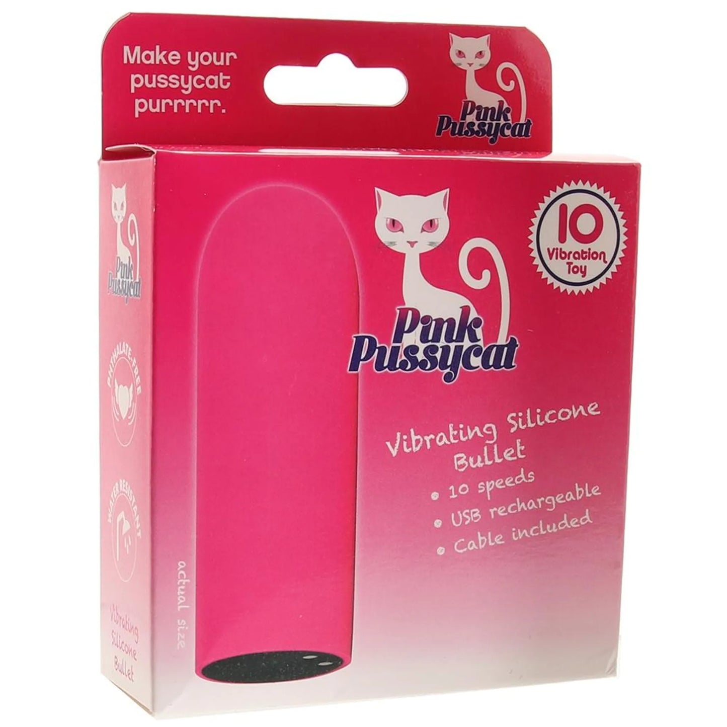 PINK PUSSYCAT SILICONE BULLET VIBRATING