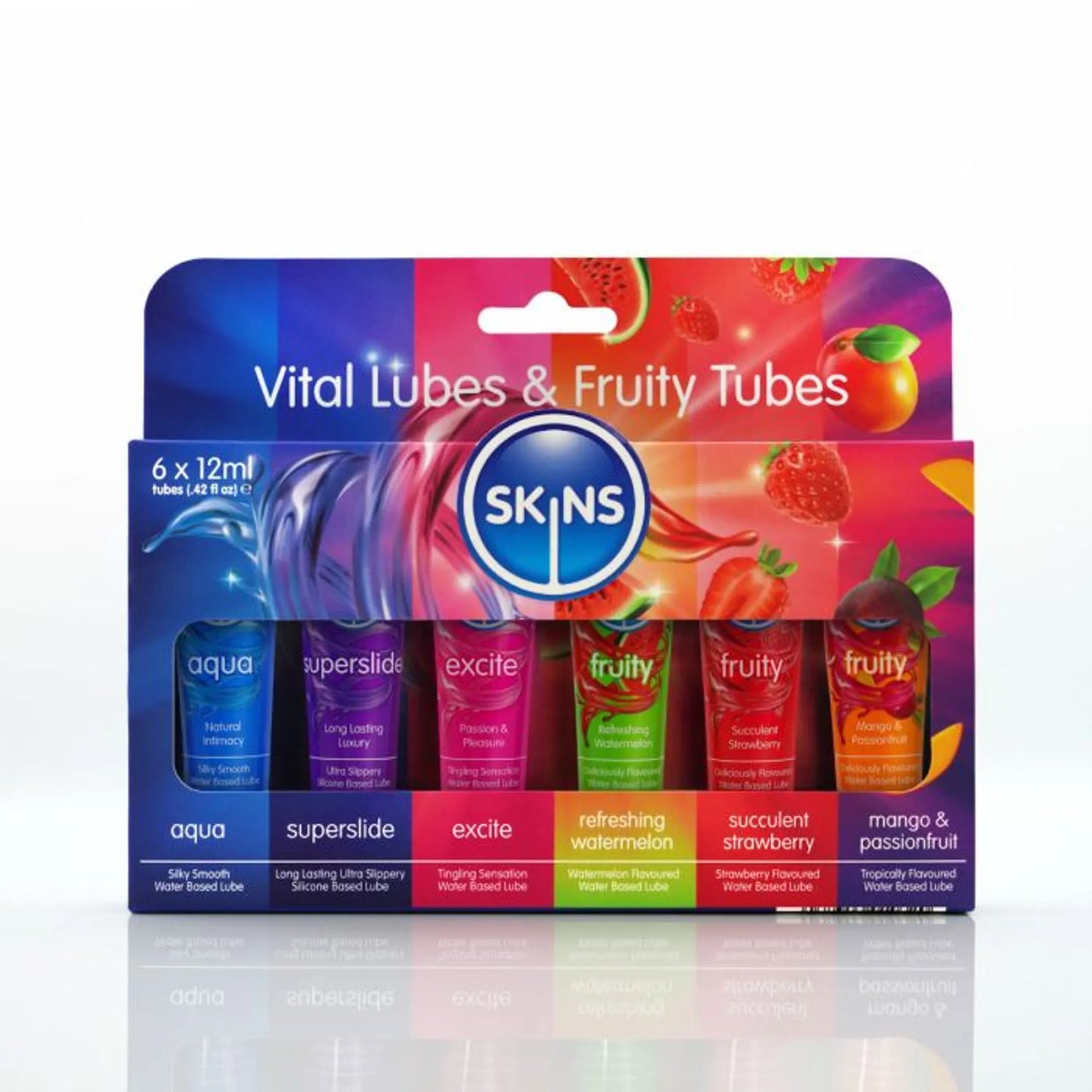 SKINS 12ML SAMPLER TUBES VITAL & FRUITY 6PK
