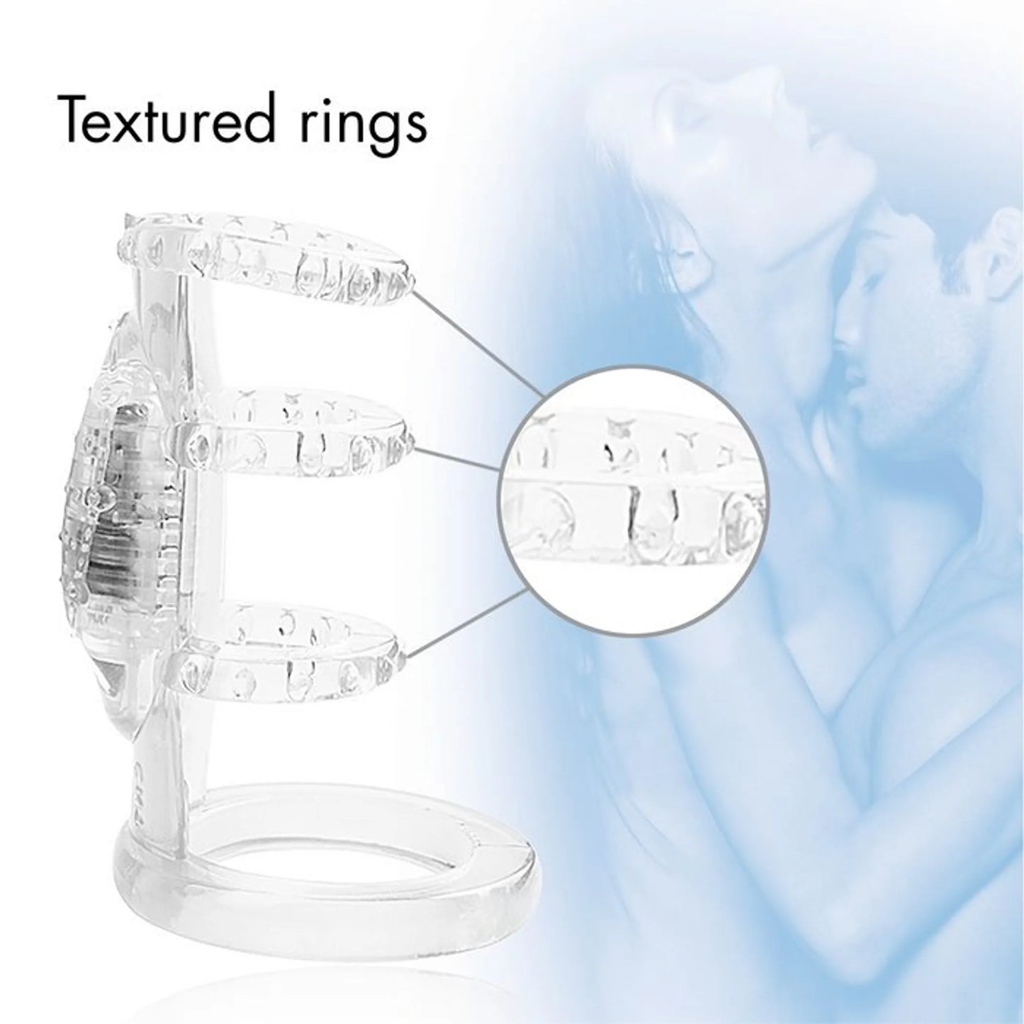 DOCTOR LOVE ZINGER VIBRATING COCK CAGE CLEAR