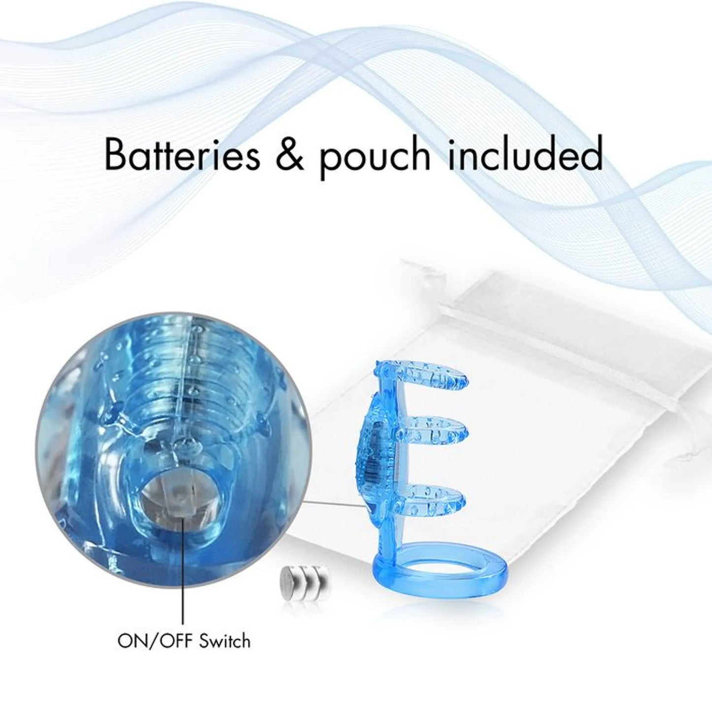 DOCTOR LOVE ZINGER VIBRATING COCK CAGE BLUE