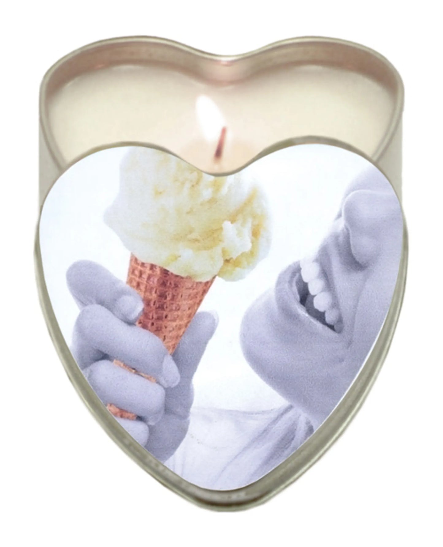 CANDLE 3 N 1 HEART EDIBLE VANILLA 4.7 OZ