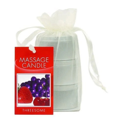 CANDLE 3 PACK EDIBLE CHERRY GRAPE STRAWBERRY