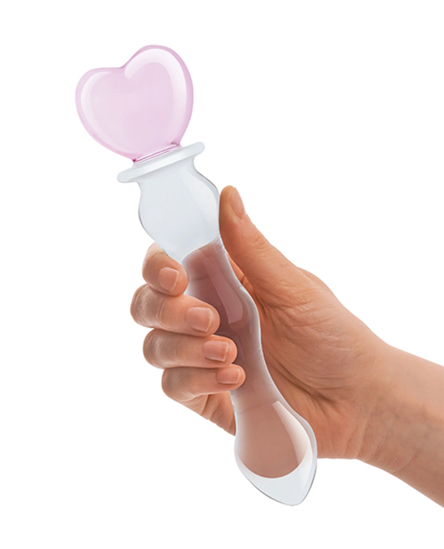 GLAS 8 SWEETHEART GLASS DILDO "