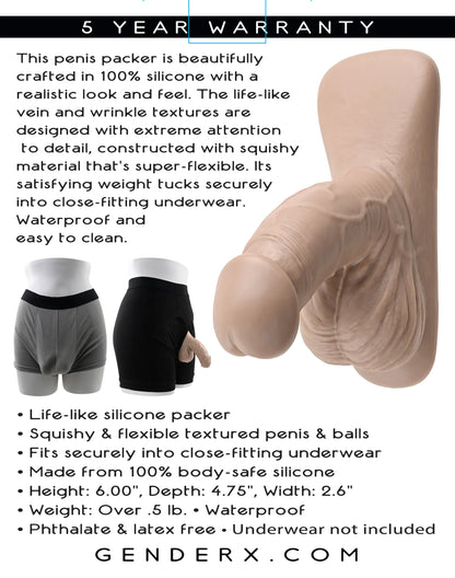 GENDER X 4IN SILICONE PACKER LIGHT