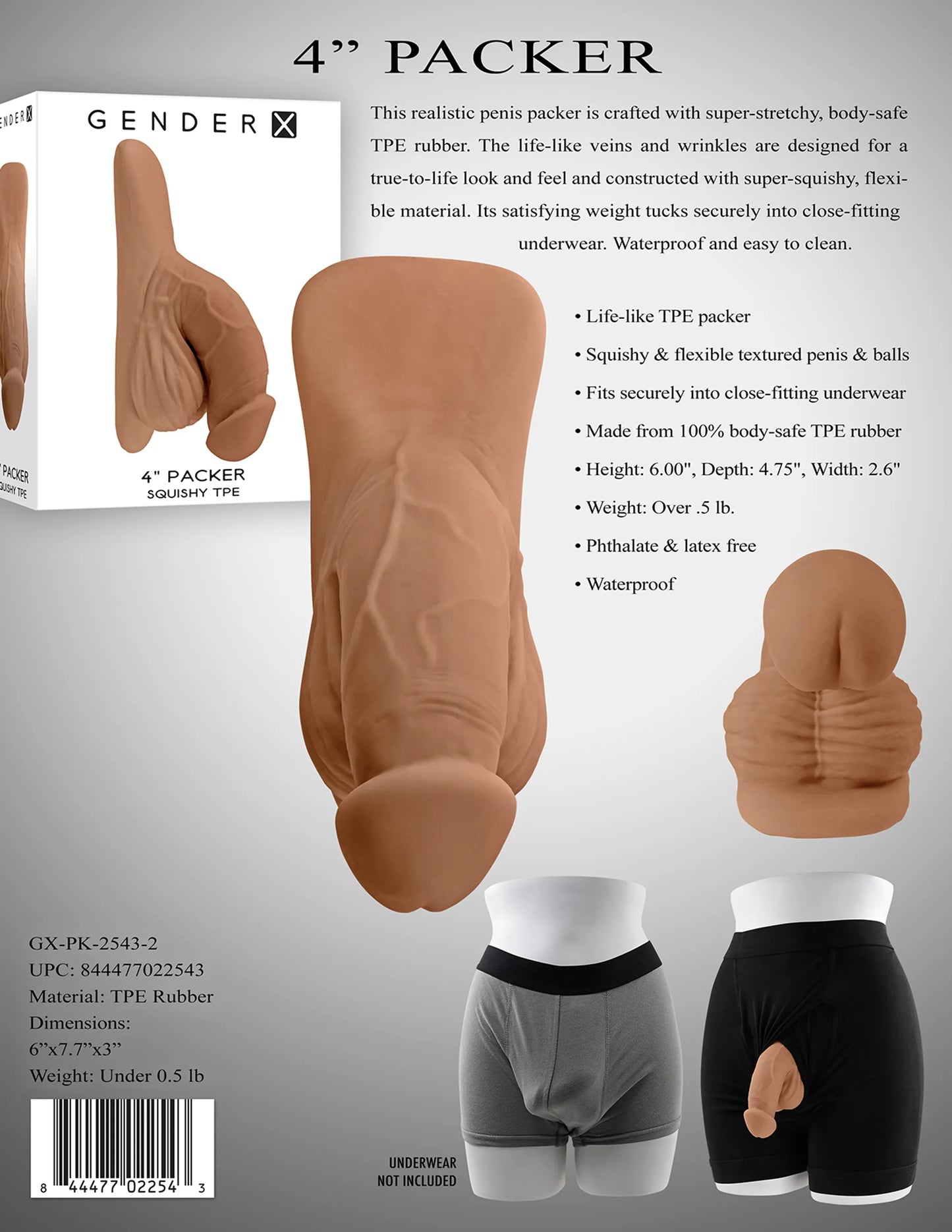 GENDER X 4IN PACKER MEDIUM