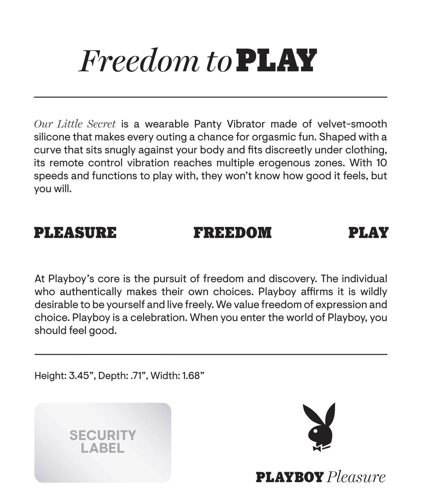 PLAYBOY OUR LITTLE SECRET