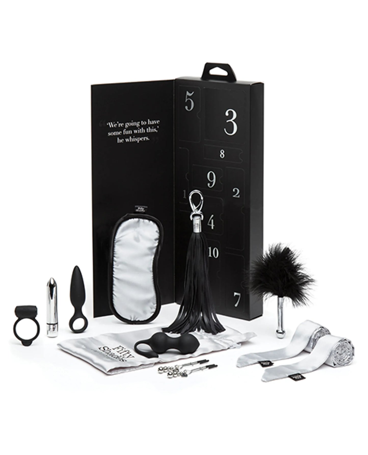 FIFTY SHADES OF GREY PLEASURE OVERLOAD 10 DAYS OF PLAY GIFT SET BLACK