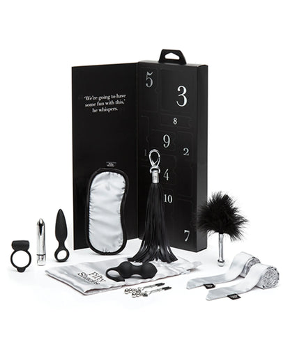 FIFTY SHADES OF GREY PLEASURE OVERLOAD 10 DAYS OF PLAY GIFT SET BLACK