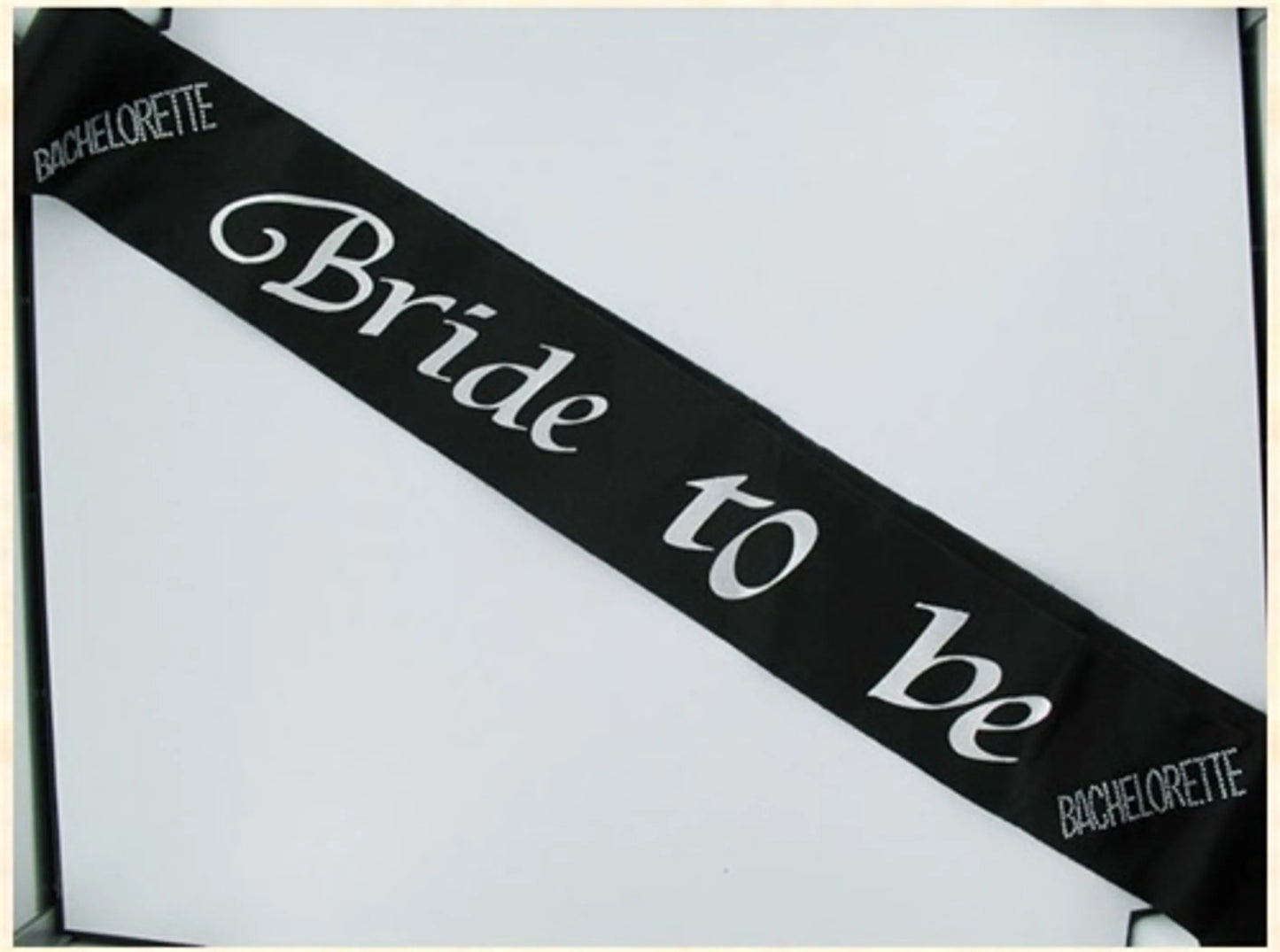 BRIDE 2B SASH BLACK W/CLEAR STONES