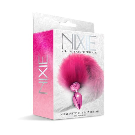 NIXIE METAL PLUG W/ OMBRE TAIL MEDIUM PINK METALLIC