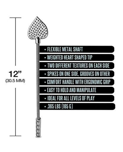 NIXIE STAINLESS STEEL RIDING CROP HEART