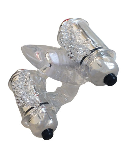 WET DREAMS DOUBLE DOWN DUAL MOTOR COCK RING W POWER BULLET & STIMULATOR TONGUE W MOTOR