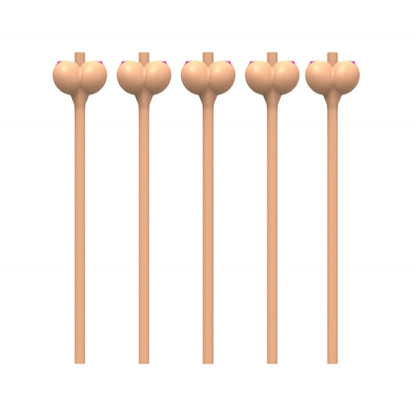 BOOBIE STRAWS FLESH 6PK