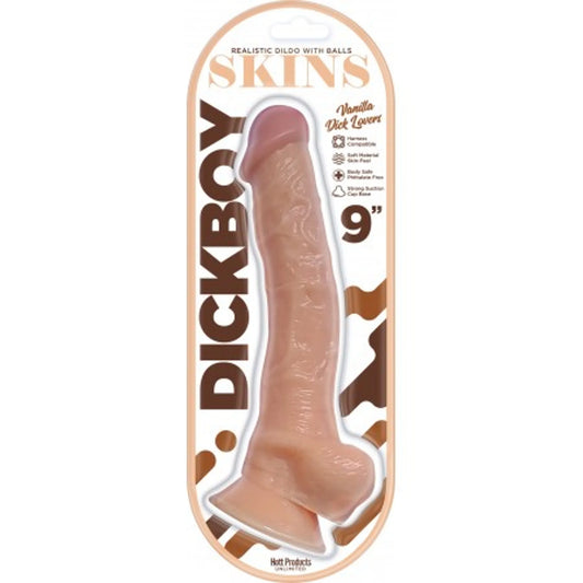 DICKBOY SKINS DILDO VANILLA LOVERS 9IN