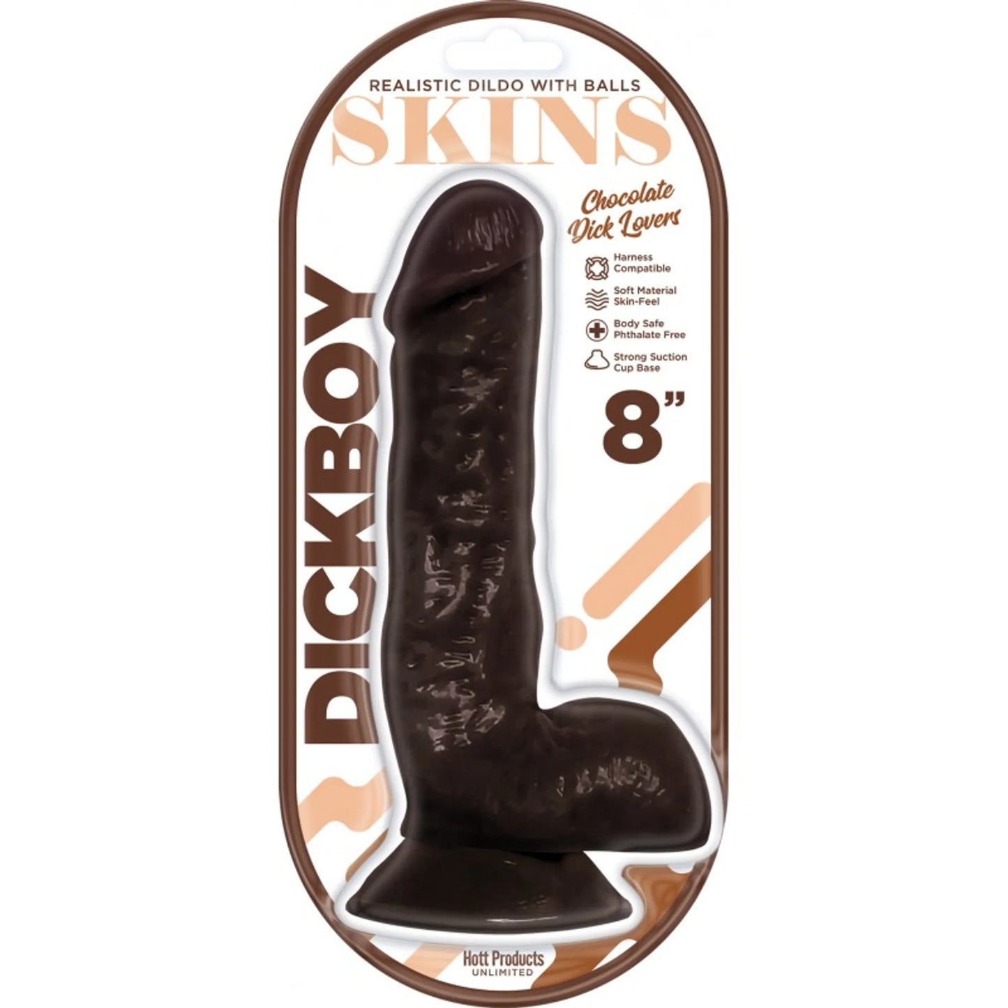 DICKBOY SKINS CHOCOLATE LOVERS 8IN DILDO