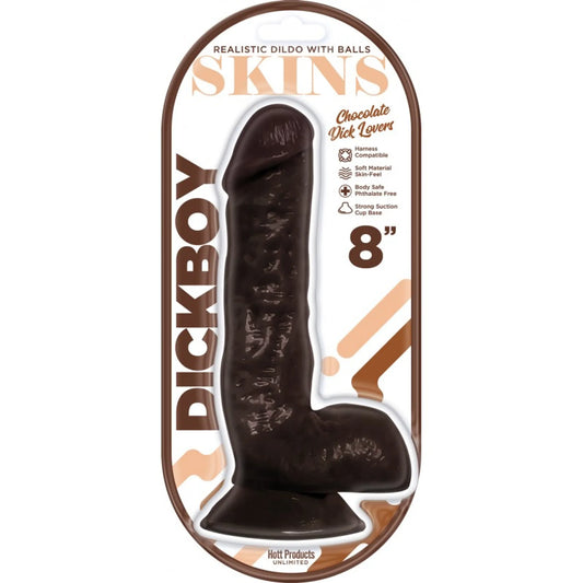 DICKBOY SKINS CHOCOLATE LOVERS 8IN DILDO