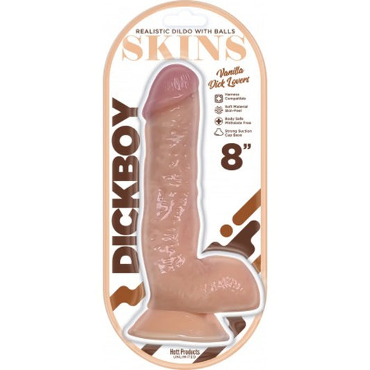DICKBOY SKINS DILDO VANILLA LOVERS 8IN