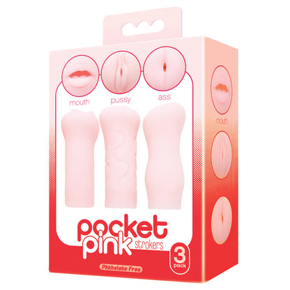 THE 9'S POCKET PINK MINI MASTURBATOR TRIO
