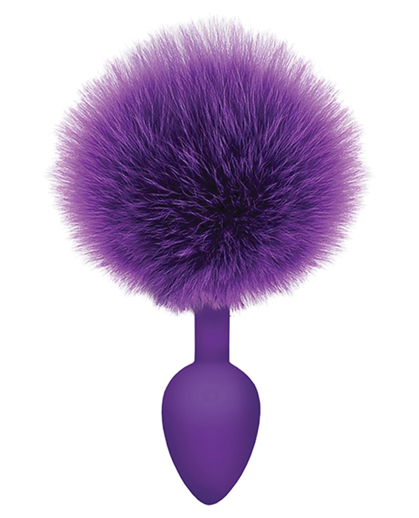 THE 9'S COTTONTAILS SILICONE BUNNY TAIL BUTT PLUG PURPLE