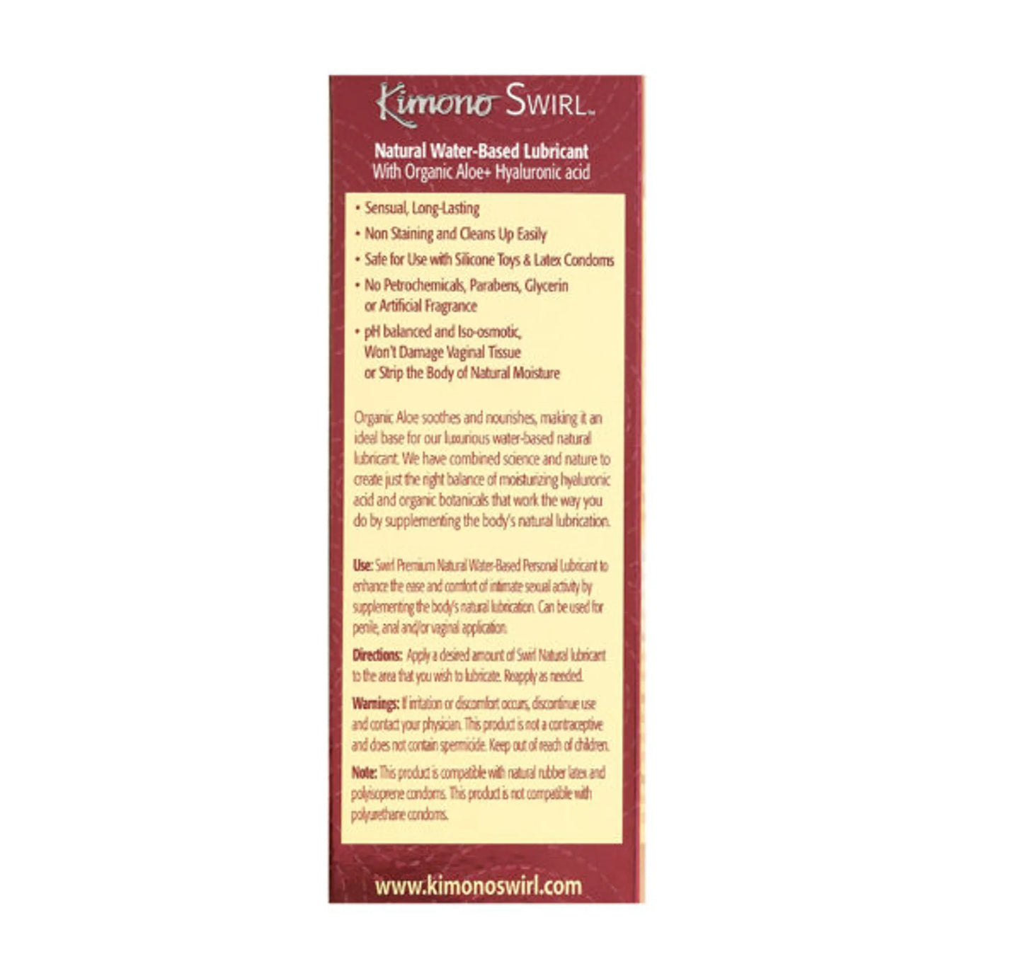 KIMONO SWIRL NATURAL LUBRICANT 3.4 FL OZ