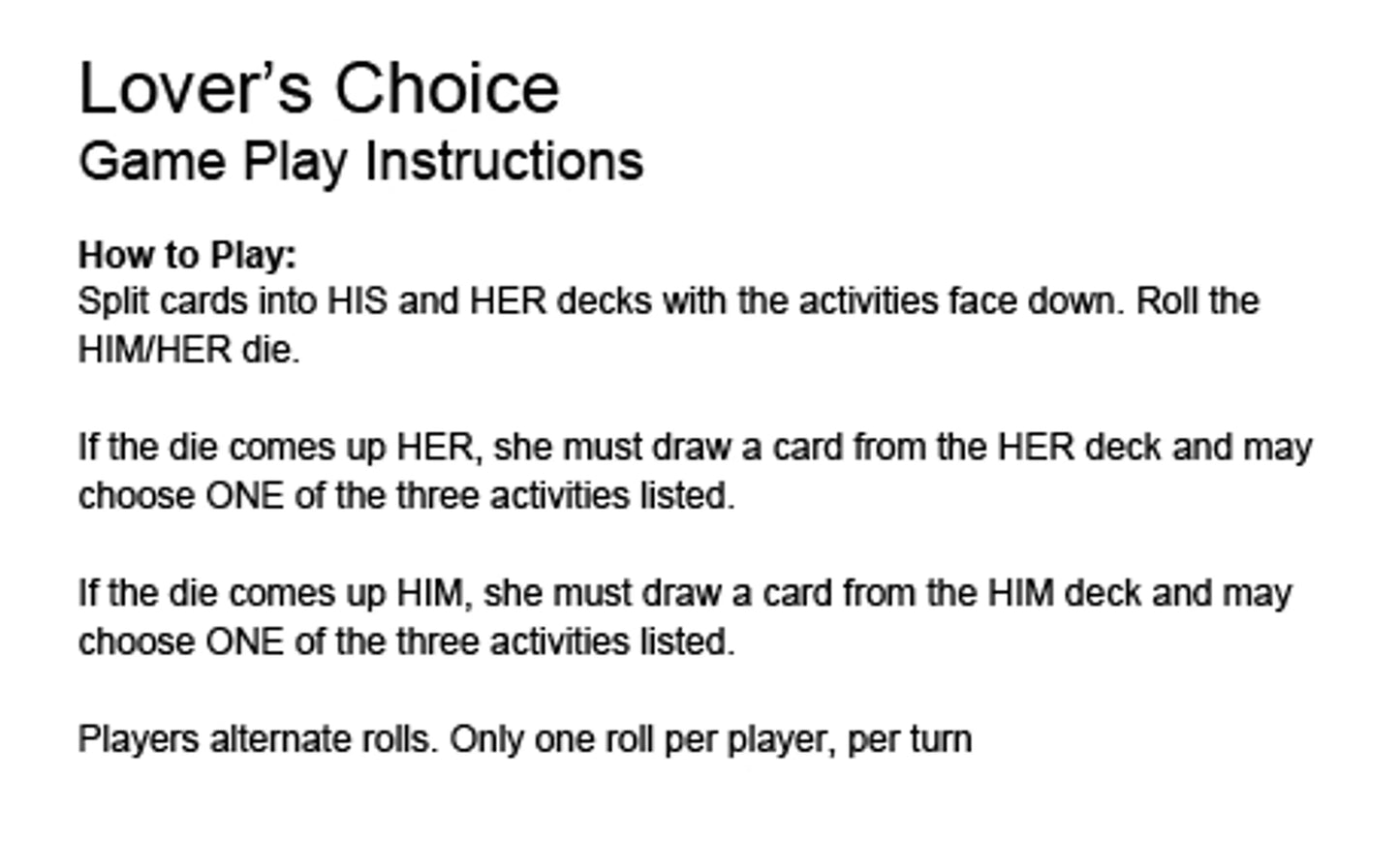 BEHIND CLOSED DOORS LOVER'S CHOICE