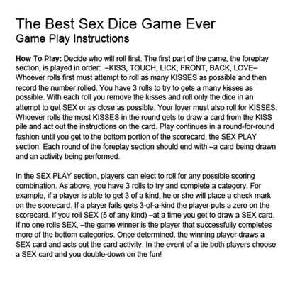 THE BEST SEX DICE GAME EVER