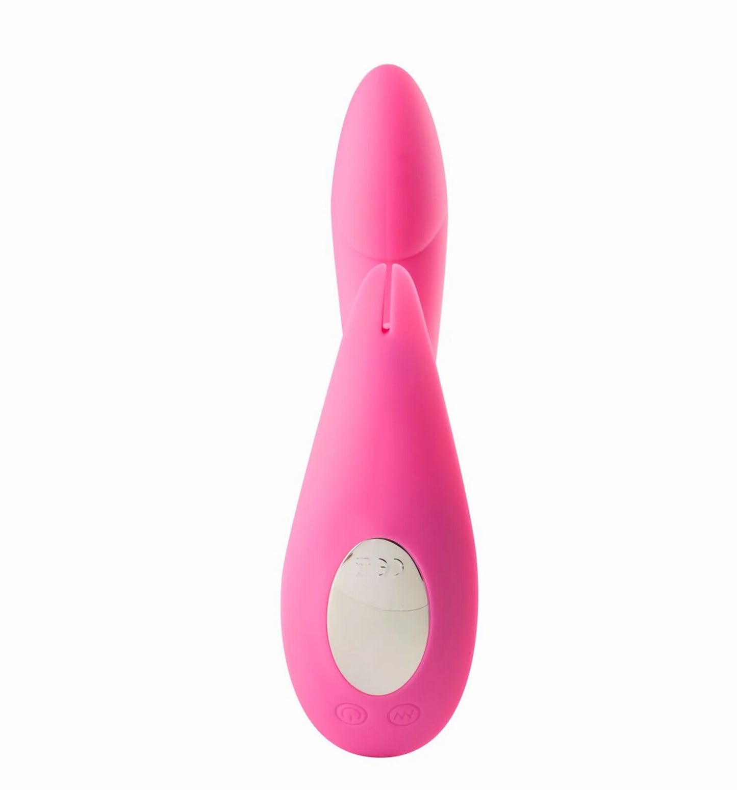 LEAH RECHARGEABLE SILICONE RABBIT MASSAGER NEON PINK
