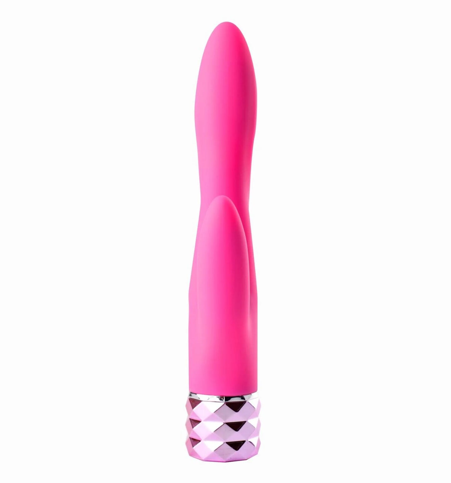 VICTORIA RECHARGEABLE SILICONE DUAL VIBE NEON PINK