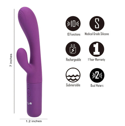 RAYLA DUAL STIMULATION VIBE SILICONE & RECHARGEABLE