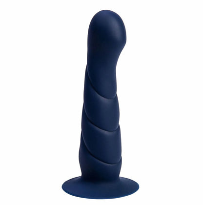 MARIN 8 IN POSABLE SILICONE DONG BLUE