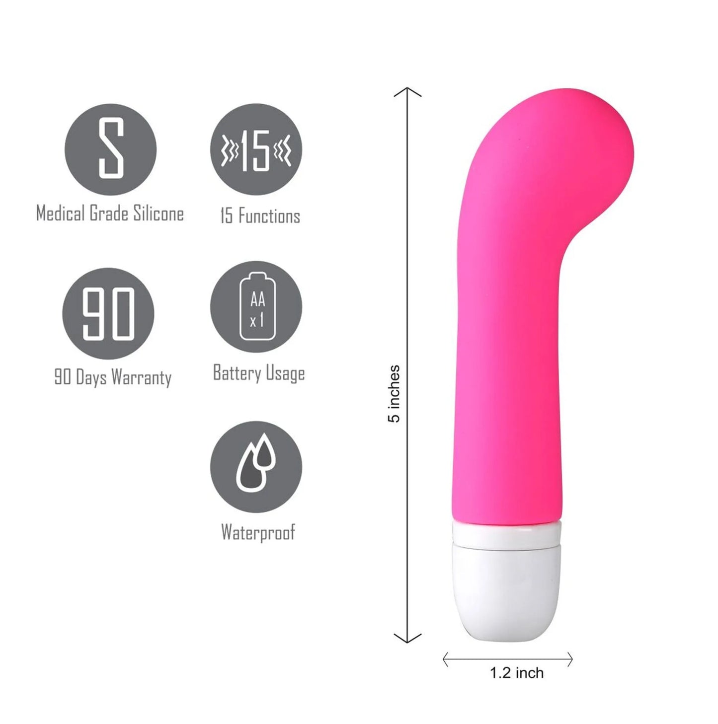 AVA SILICONE G SPOT VIBE NEON PINK