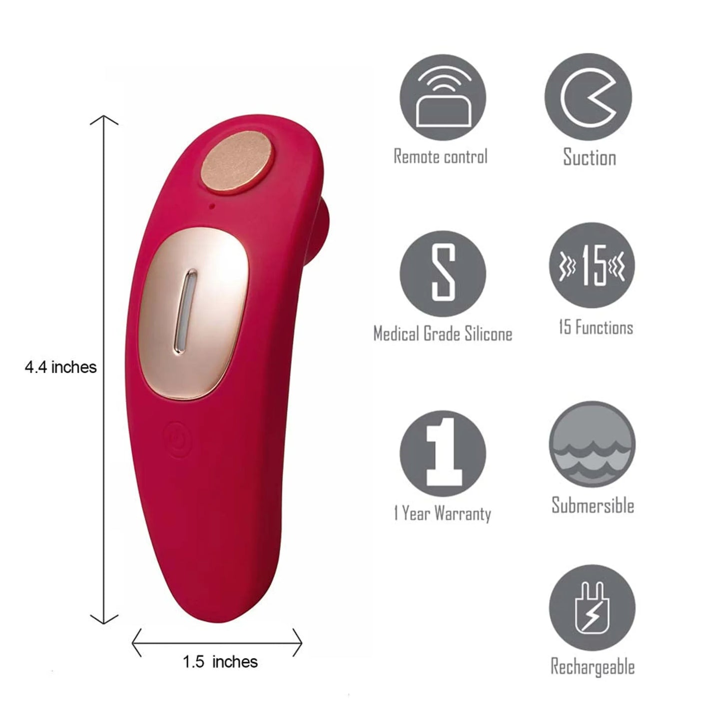 REMI RECHARGEABLE SUCTION PANTY VIBE RECHARGEABLE