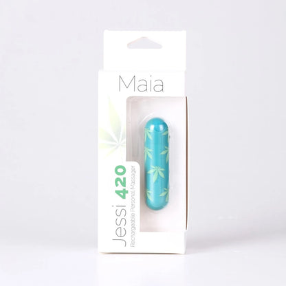JESSI 420 10 FUNCTION MINI RECHARGEABLE BULLET EMERALD