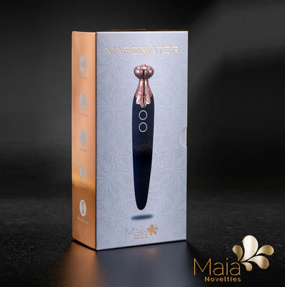 VAPORATOR VIBRATING SILICONE RECHARGEABLE VAPE BLACK