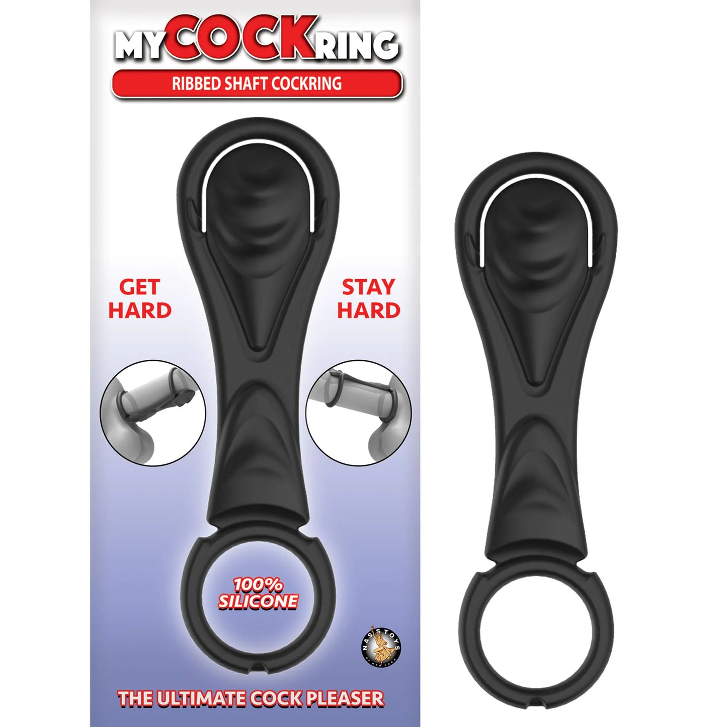 MY COCKRING RIBBED SHAFT COCK RING BLACK