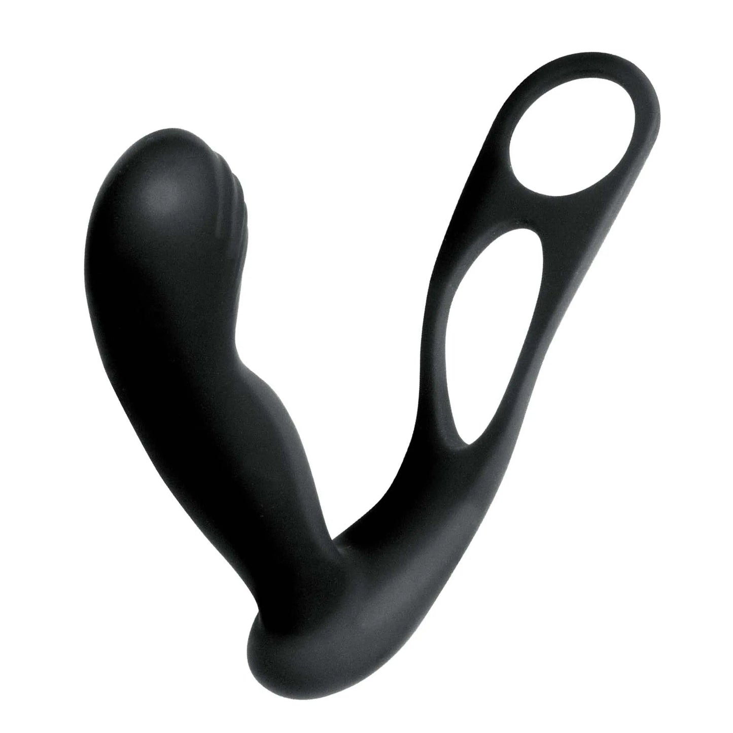 BUTTS UP PROSTATE MASSAGER W/ SCROTUM & COCK RING BLACK