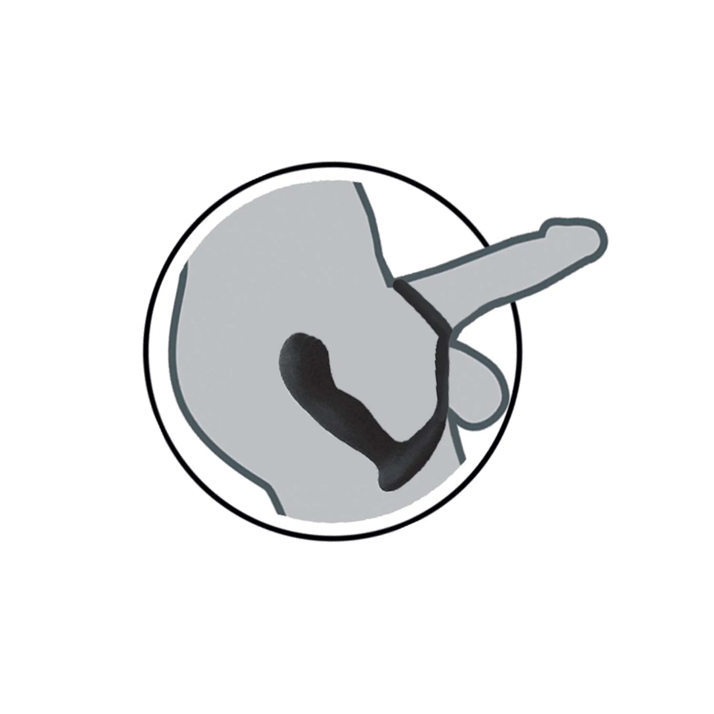 BUTTS UP PROSTATE MASSAGER W/ SCROTUM & COCK RING BLACK