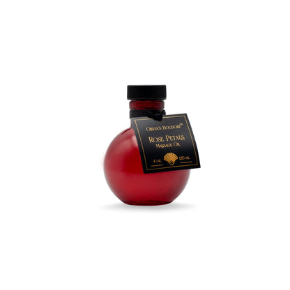 MASSAGE OIL 4OZ ROSE PETALS