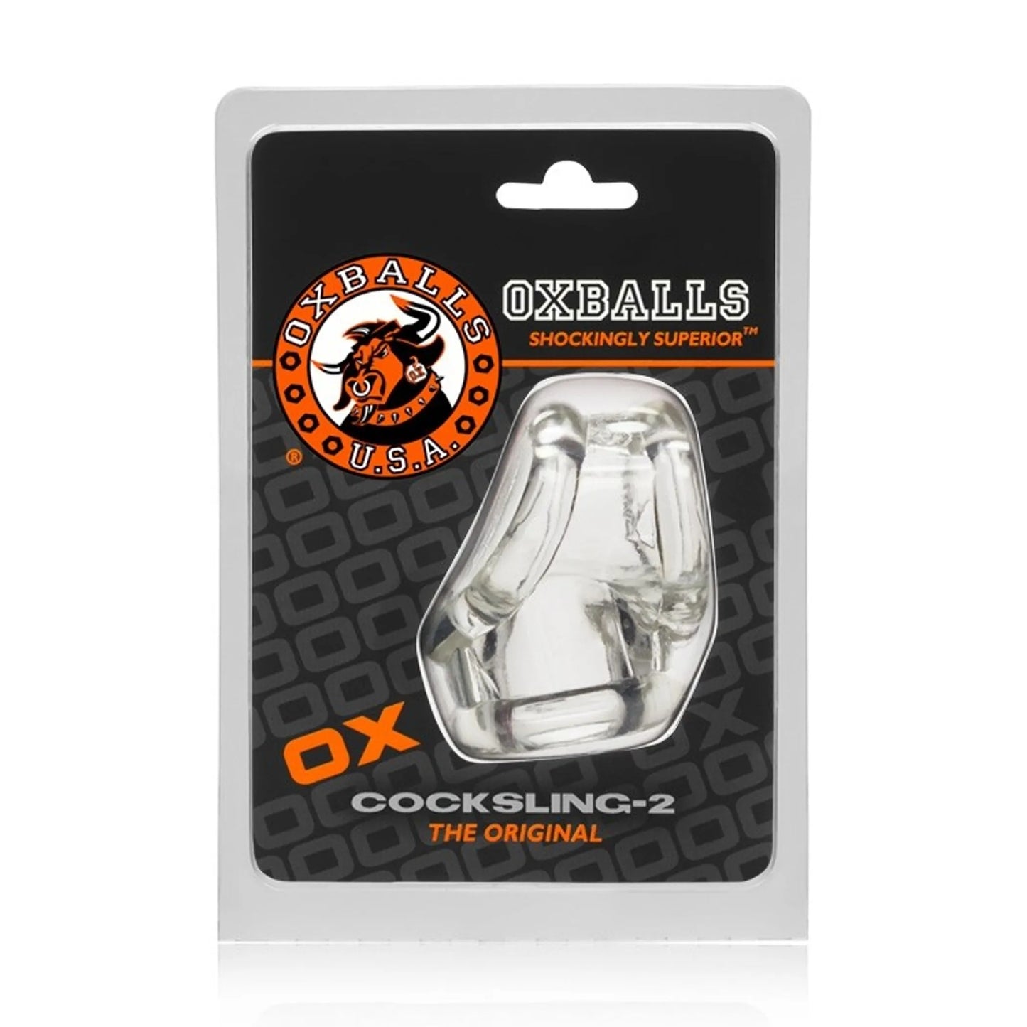 COCKSLING 2 COCK & BALL SLING OXBALLS CLEAR (NET)