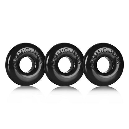 RINGER 3 PK COCKRING BLACK (NET)