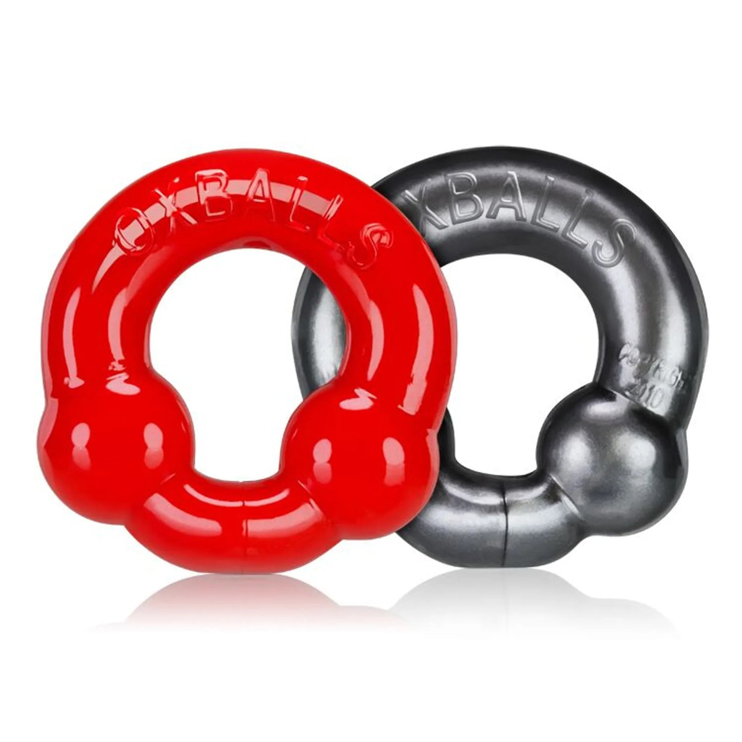 ULTRA BALLS COCKRING 2 PACK STEEL/RED (NET)