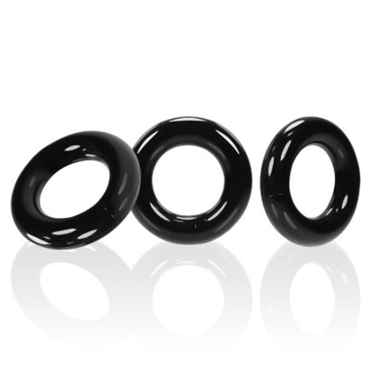 WILLY RINGS 3 PK COCKRINGS BLACK